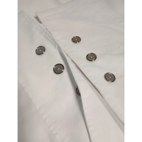 N Touch White Dress Jacket Blazer with Silver Buttons Size XL - Picture 2 of 2